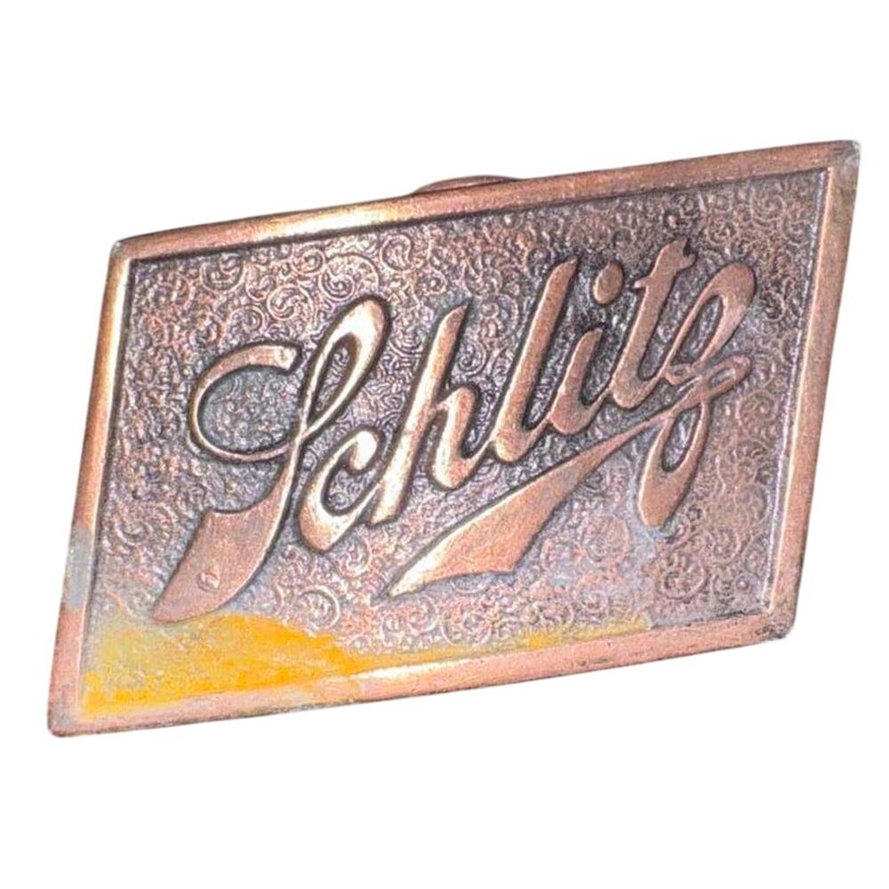 Schlitz beer belt buckle vintage